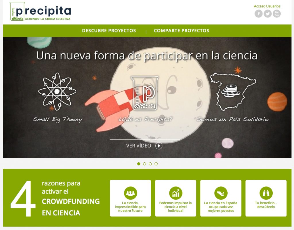 Precipita.es: El crowdfunding present a les ciències